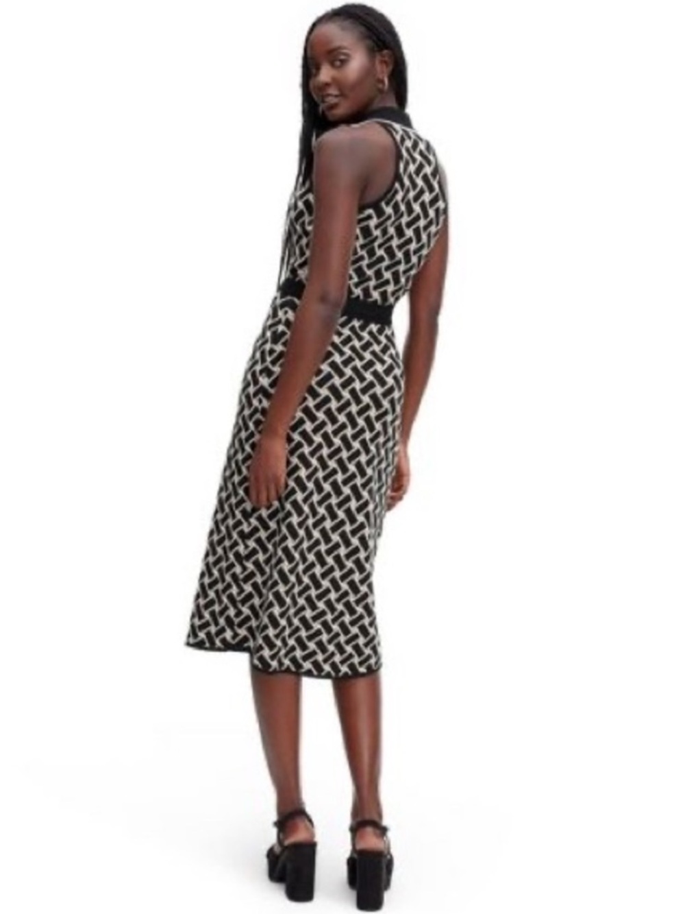 Diane von Furstenberg for Target Vintage Weave Knit Wrap Midi Dress Size Small - Picture 5 of 11
